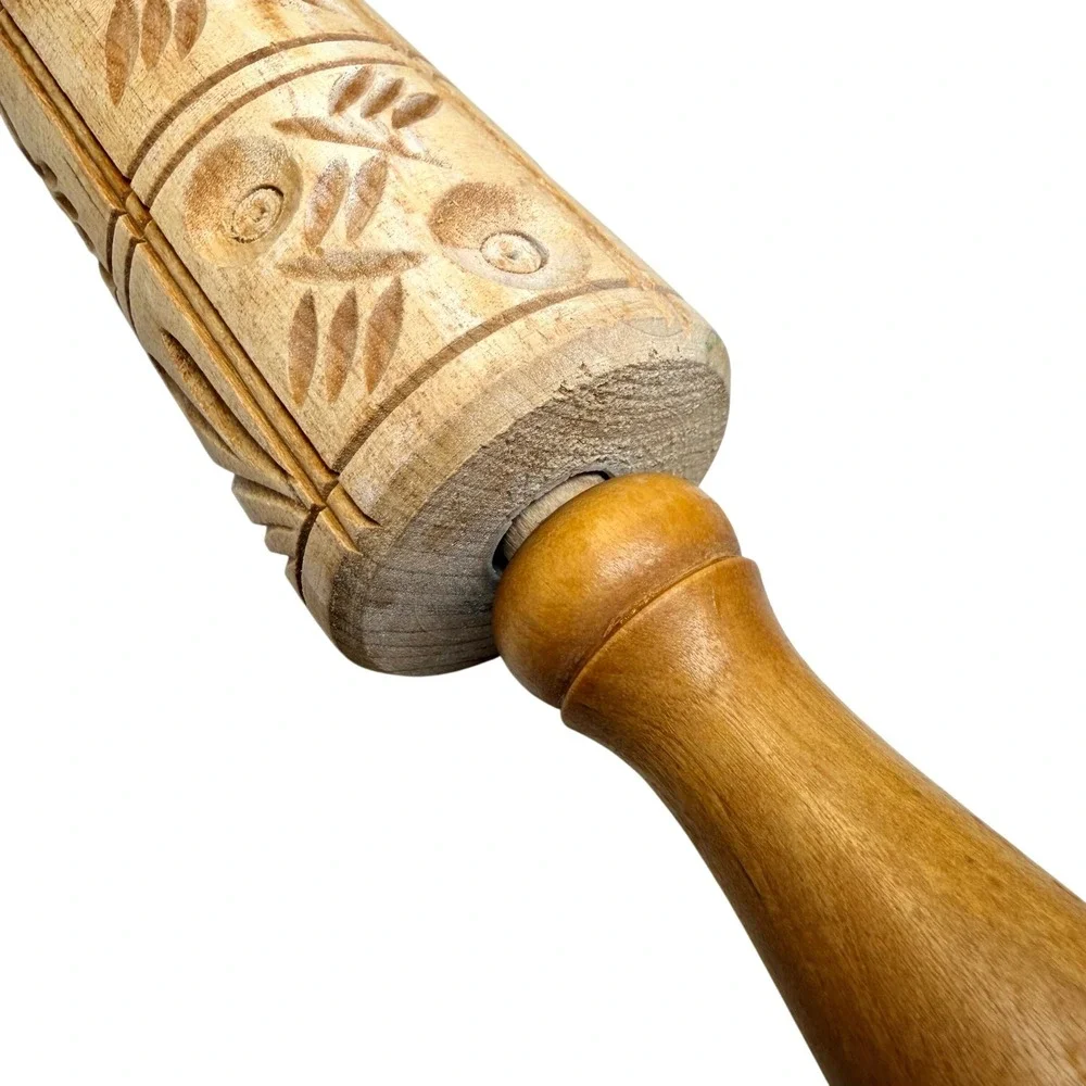 Springerle Carved Wooden Rolling Pin  16